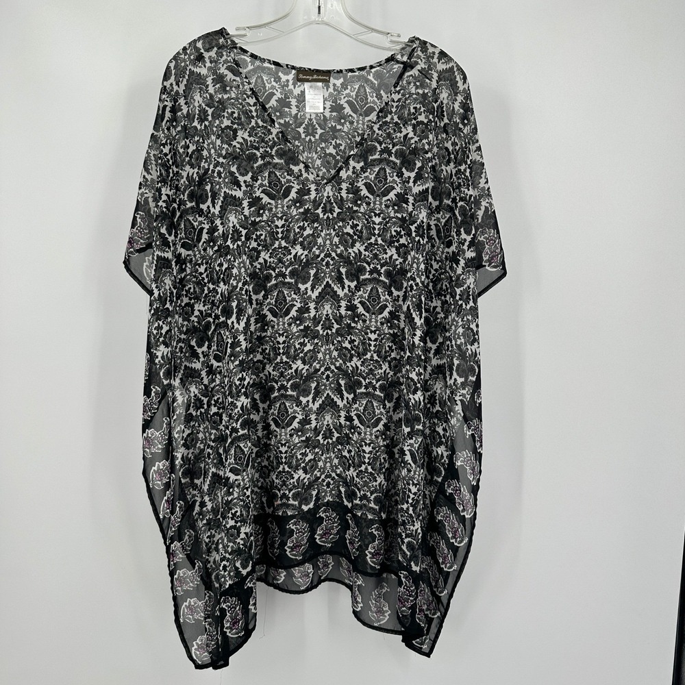 Tommy Bahama Womens‎ Resort Chiffon Cover Up Boho Vacation Tunic Paisley Chic